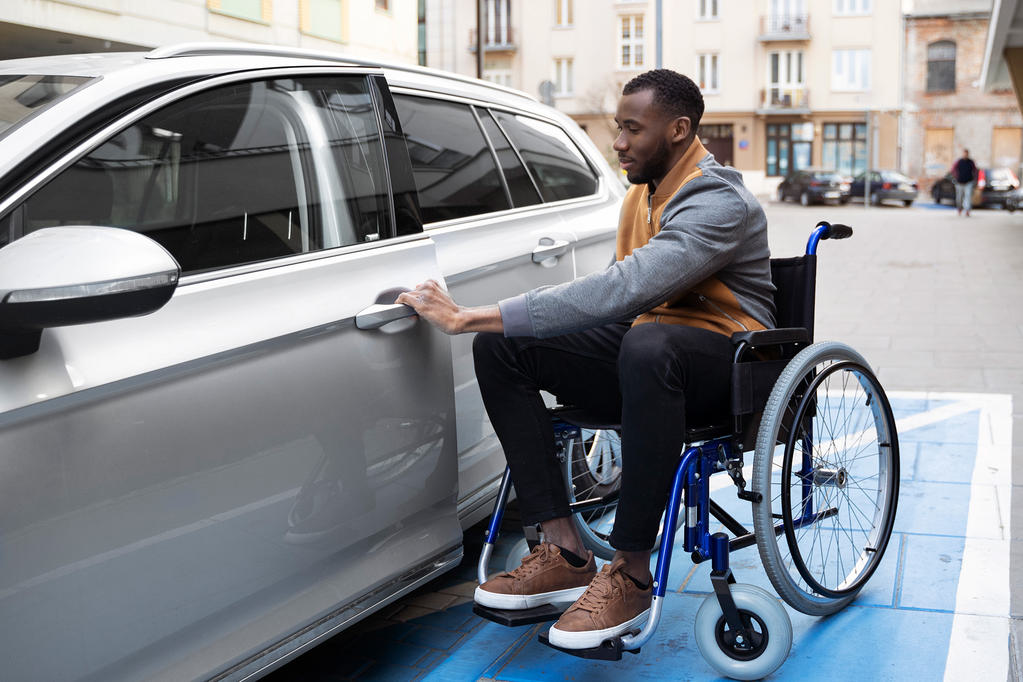 wheelchair with car